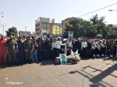 پیکر شهید حسن تولی در میان اندوه و افتخار هموطنانش آرام گرفت