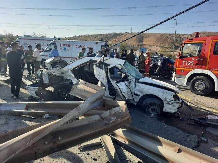 عکس | تصادف مرگبار در بزرگراه شهید بابایی تهران