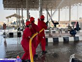 آمادگی نیروهای ایمنی و امدادی با اجرای مانور فرضی در مرکز سوختگیری هواپیمائی شهید صدوقی یزد