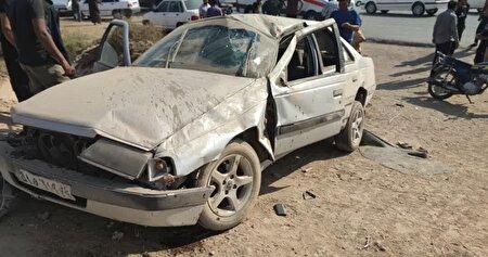 یک کشته و چهار مصدوم در پی واژگونی خودروی حامل دانش‌ آموزان در دزفول