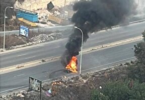 ببینید | حمله پهپادی رژیم صهیونیستی به یک خودرو در جنوب لبنان