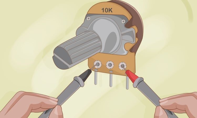 نحوه تست و عیب‌یابی پتانسیومتر با مولتی‌متر