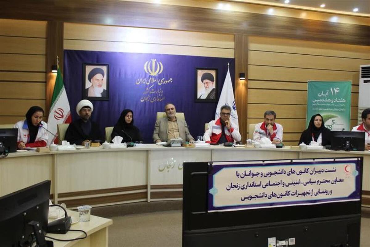 عاون سیاسی، امنیتی و اجتماعی استانداری زنجان در نشست دبیران کانون‌های دانشجویی و جوانان جمعیت هلال‌احمر استان گفت: جوان‌گرایی از ابتدای پیروزی انقلاب اسلامی شکل گرفته و امروز جوانان جمعیت هلال‌احمر از روحیه بالای مهارت‌های اجتماعی برخوردارند که این مهارت در قالب گفت‌وگو، همفکری و انجام فعالیت‌های امدادی به‌خوبی نمایان است.