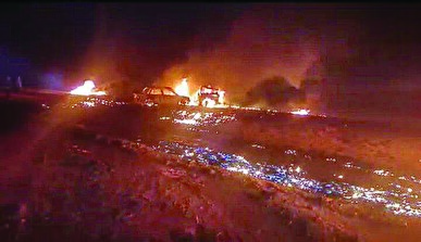 مرگ ۱۳ نفردر آتش خودروی سوخت قاچاق