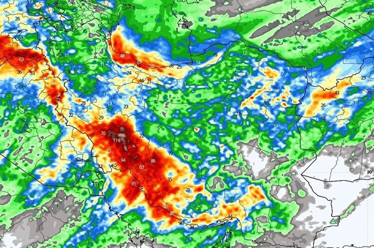 ادامه فعالیت سامانه بارشی در ۱۷ استان