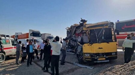ببینید | تصادف دو اتوبوس در جاده مخصوص کرج