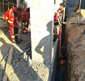 سقوط کارگر ساختمانی از ارتفاع به دلیل برق‌گرفتگی در دزفول