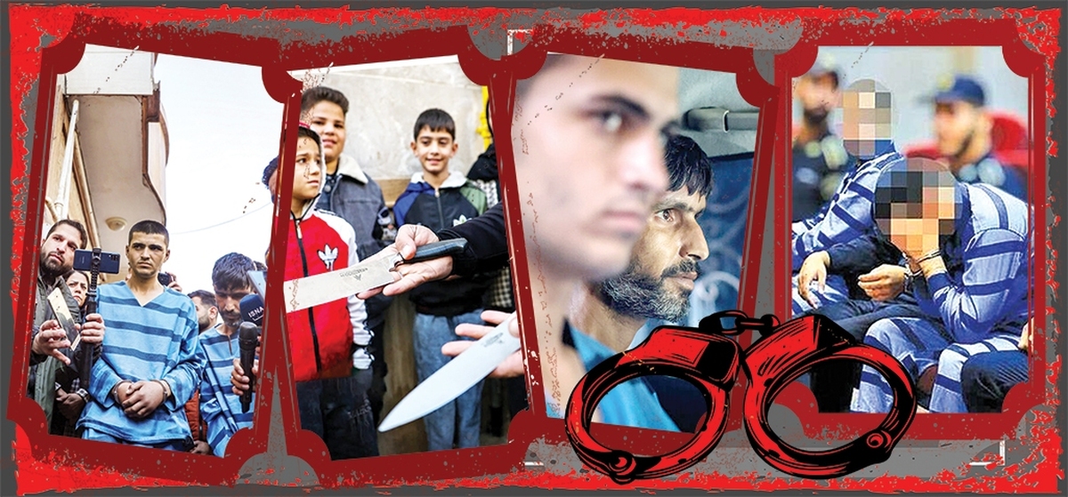 دو تبعه افغانستانی که با ساطور از نوجوانان زورگیری می‌کردند، صحنه‌های سرقت‌شان را در یکی از محله‌های مشهد بازسازی کردند.