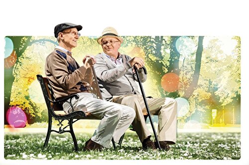 صدای سالمندی از نیمکت پارک