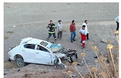 تصادف دو خودروی دنا در شادآباد