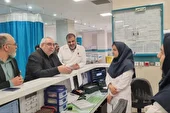 بازدید نوروزی رئیس دانشگاه از بیمارستان های امیرالمومنین(ع) و بیمارستان شهدای دهاقان