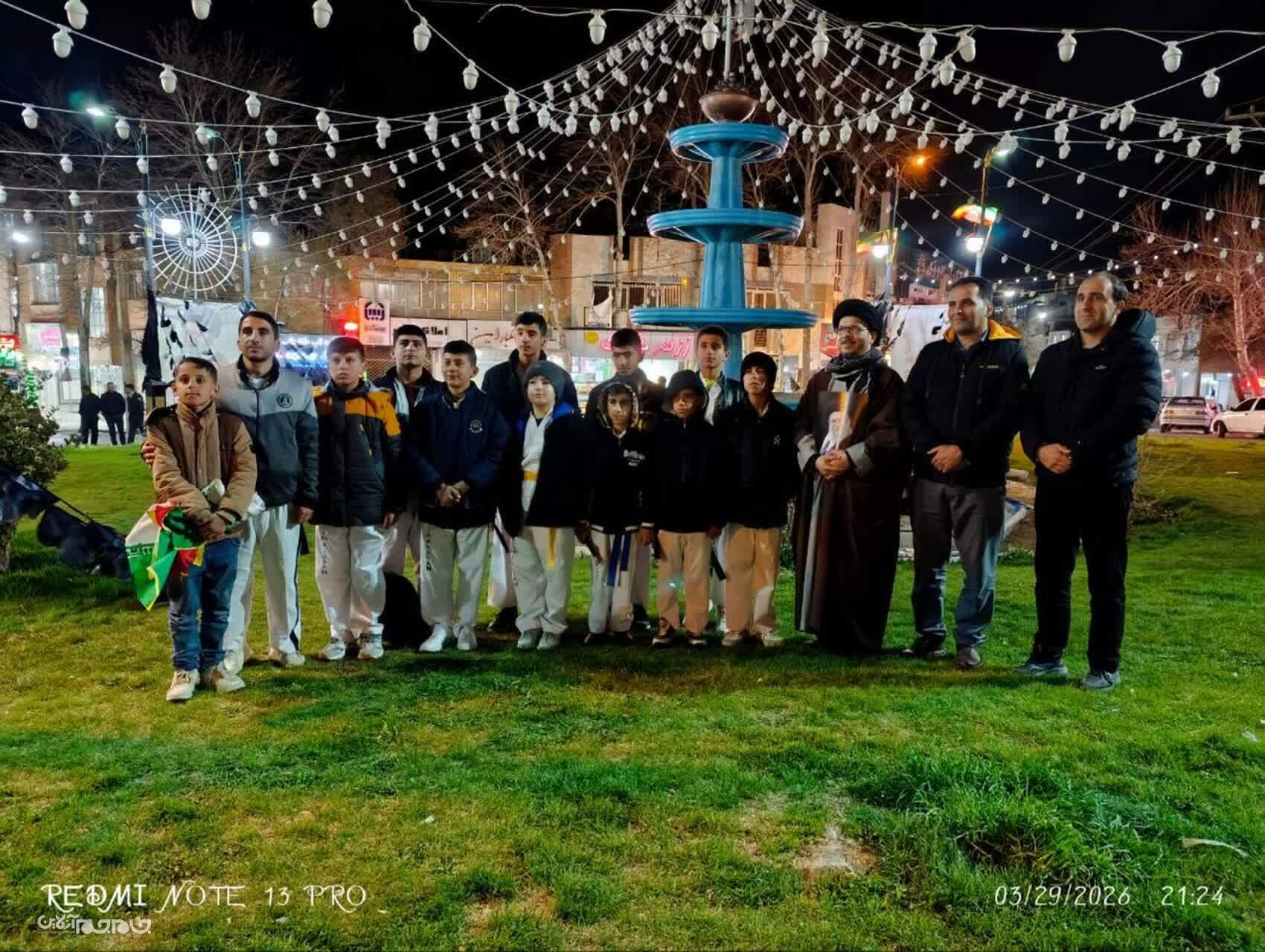 حضور جامعه ورزش و جوانان شهرستان سامان در تجمعات بصیرتی مردم +تصاویر