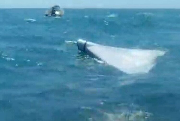 سرنگونی یک پهپاد انتحاری در منطقه سیریک توسط سپاه