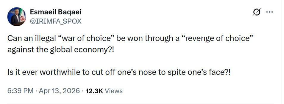 با انتقام‌کشی علیه اقتصاد جهانی نمی‌توان در جنگ پیروز شد