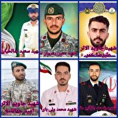 وداع با ۶ شهید ناوشکن دنا در استان گلستان