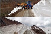 ادامه عملیات برف‌روبی و بازگشایی محور فرعی گنجنامه–تویسرکان