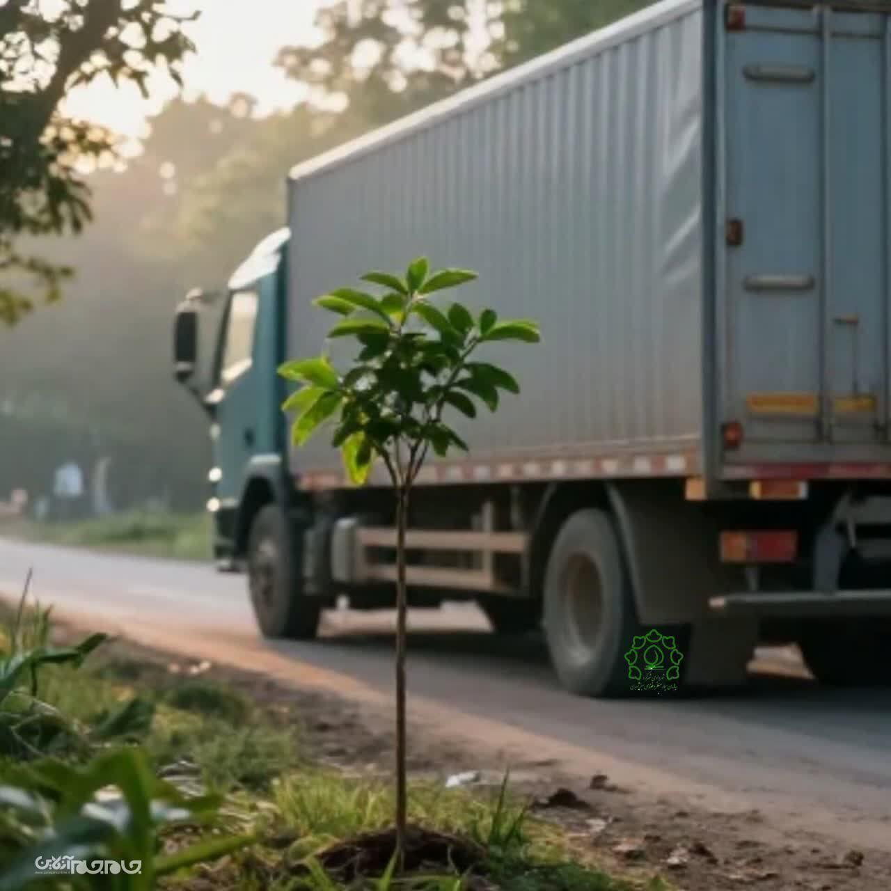 کامیون‌داران شهرکرد، امروز نهال‌کاران جاده می‌شوند