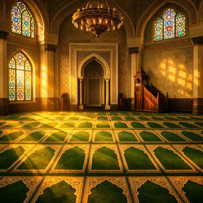 چگونه فرش سجاده‌ای مناسب، فضایی معنوی و آرامش‌بخش در مسجد خلق می‌کند؟