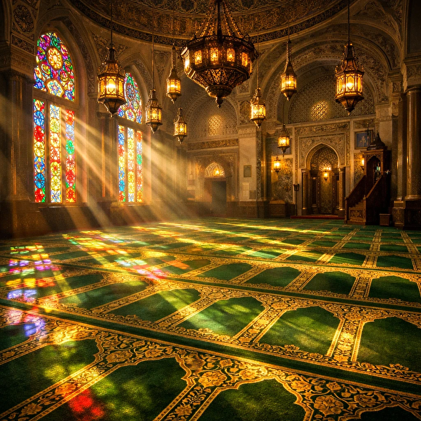 چگونه فرش سجاده‌ای مناسب، فضایی معنوی و آرامش‌بخش در مسجد خلق می‌کند؟
