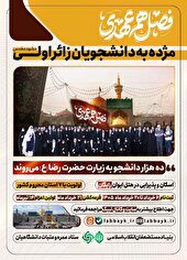 ده هزار دانشجوی زائر اولی به مشهد مقدس مشرف می‌شوند