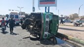 برخورد اتوبوس و مینی‌بوس در کاشان با ۱۸ مصدوم | انتقال همه حادثه‌دیدگان به بیمارستان شهید بهشتی