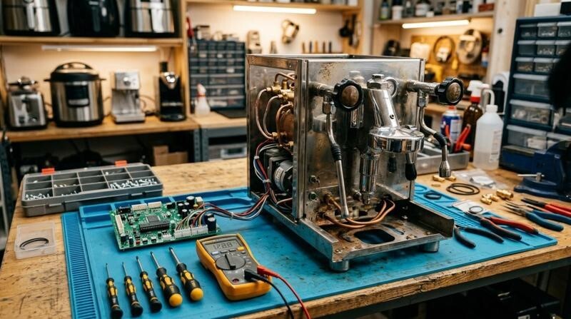 تعمیر تخصصی برد کنترل و اجزای برقی اسپرسوساز