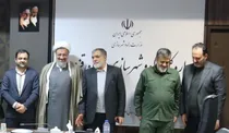 دیدار مشترک فرمانده سپاه استان قزوین و نماینده مردم قزوین در مجلس با مدیرکل راه و شهرسازی استان قزوین