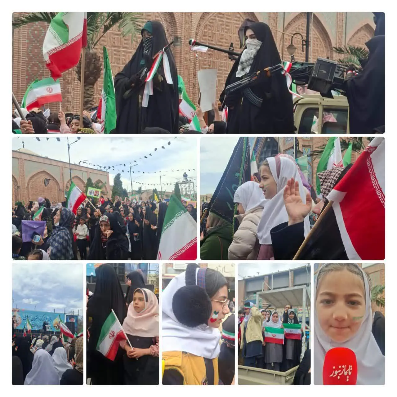 اجتماع دختران جان فدای اردبیلی در دفاع از کشور