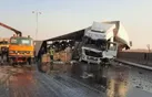 واژگونی تریلر در آزادراه قزوین–کرج