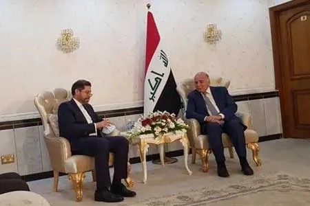 سخنگوی وزارت امور خارجه کشورمان با وزیر خارجه عراق دیدار کرد