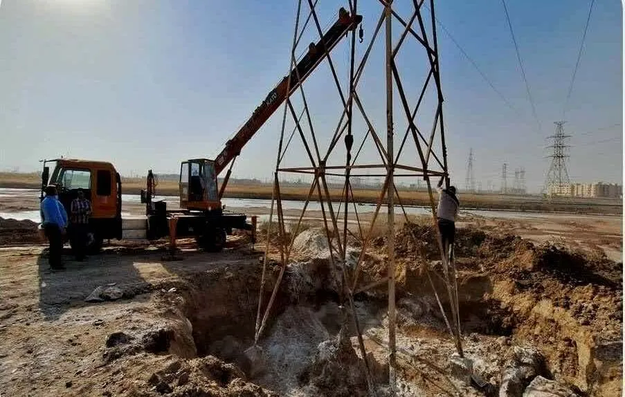 ترمیم و پایدارسازی ۸۰ دکل انتقال برق در شبکه خوزستان
