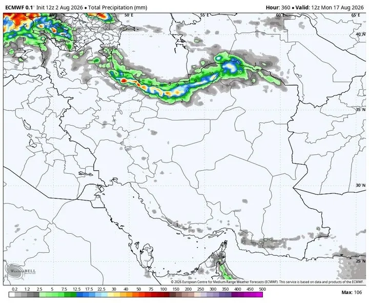 پیش‌بینی هواشناسی؛ بارش رگباری و باد شدید در ۸ استان | افزایش گرما در تهران
