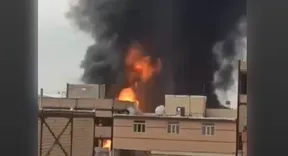 حریق در کارگاه فندک‌سازی شهرک صنعتی نصیرآباد تهران