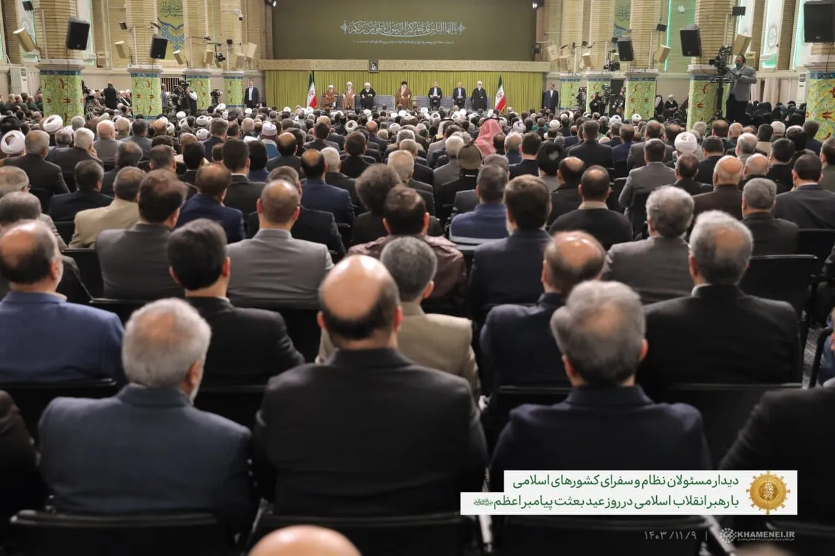 گزارش تصویری | دیدار مسئولان نظام و سفرای کشورهای اسلامی با رهبر انقلاب