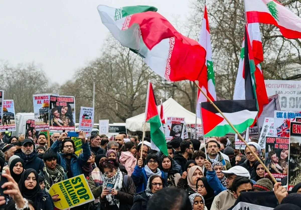 ببینید | فریاد حمایت از فلسطین در قلب انگلیس طنین‌ افکن شد