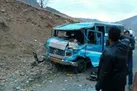 تصادف مینی‌بوس دانش‌آموزان در کرمانشاه ۲ کشته برجای گذاشت