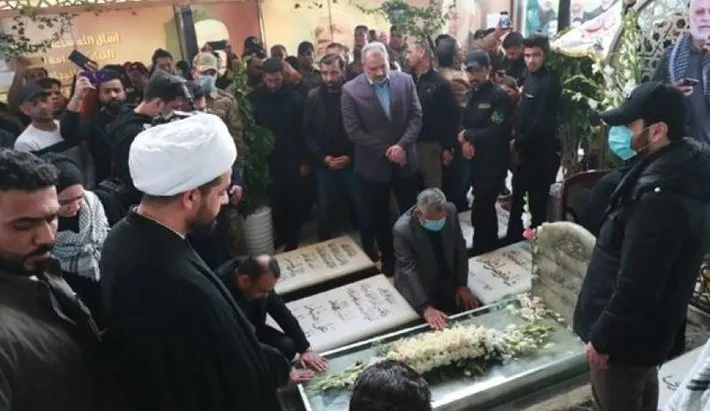 شیخ «الخزعلی» بر سر مزار شهید ابومهدی»: انتقام خون آن‌ها را خواهیم گرفت