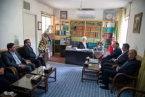 دیدار فرماندار و معاونین با آیت الله ناصری امام جمعه یزد