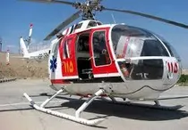 نجات جان بیمار قلبی در مناطق سخت‌گذر باغملک با بالگرد اورژانس اهواز