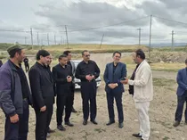 بازدید فرماندار اردبیل و مسئولان استانی وشهرستان  از پروژه‌های عمرانی بخش ثمرین