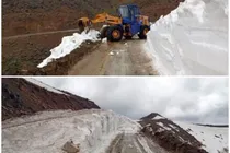 ادامه عملیات برف‌روبی و بازگشایی محور فرعی گنجنامه–تویسرکان