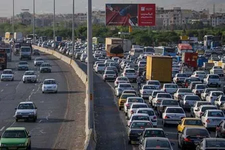 ترافیک محورهای تهران ـ شمال در آخر هفته