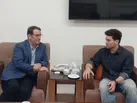 دیدار  قهرمان سنگ نوردی جهان با فرماندار قزوین