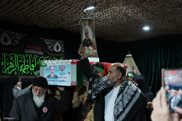 آیین وداع با پیکر مطهر شهید مدافع حرم سردار کیومرث پورهاشمی
