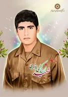  نقاشی دیجیتال پرتره شهید « ایرج کشفی بوشهری» به مادر شهید اهدا شد