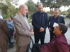 بازدید فرمانده بسیج بنیاد شهید با جانبازان مرکز توانبخشی شهید رجایی