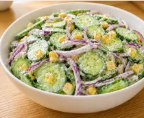طرز تهیه سالاد خیار مجلسی؛ یک سالاد شگفت انگیز تابستانی!