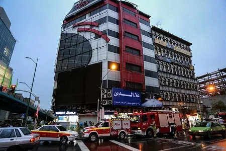 آتش‌سوزی در پاساژ علاءالدین تهران