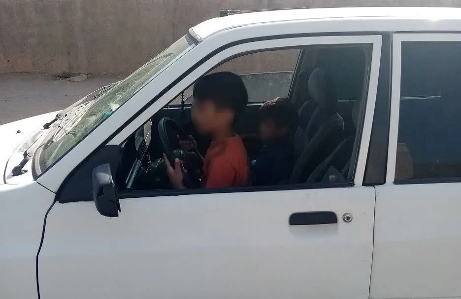 توقيف پرايد به رانندگي کودک 9 ساله