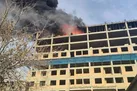 مجتمع ۱٠طبقه در حال ساخت در شهرری دچار حریق شد